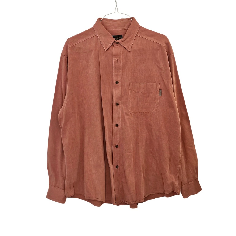 Woolrich Men's Long Sleeve Button Down Shirt Terracotta Size‎ XL Cotton